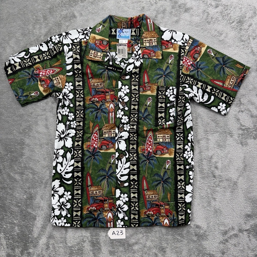Vintage RJC Hawaiian Shirt Size 10 Boy's Made In Hawaii New With Tag